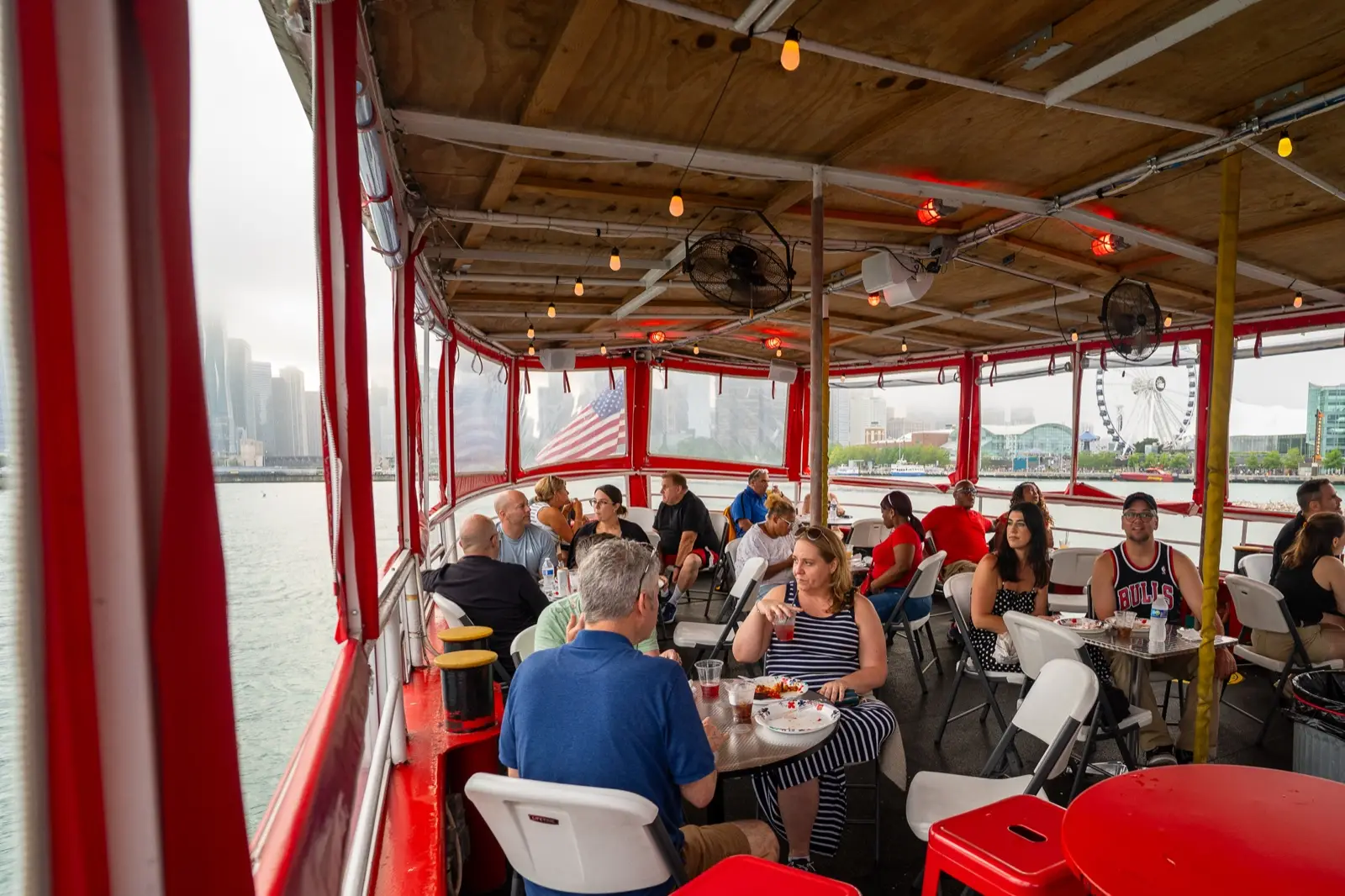 Scene from the 2025 Chicago Pizza Cruise