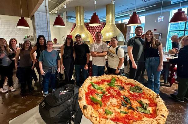Team pizza tour event